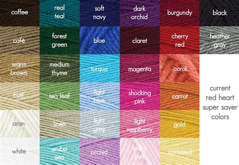 Red Heart Color Chart For Variegated Yarn | Images and Photos finder