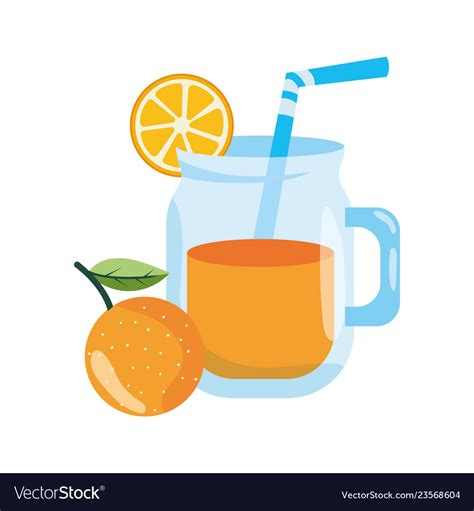 Delicious fresh juice cartoon Royalty Free Vector Image