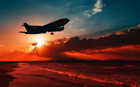 Aesthetic Plane Sunset Wallpapers - Wallpaper Cave