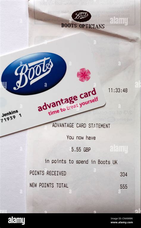 Boots Advantage card with advantage card statement showing number and ...