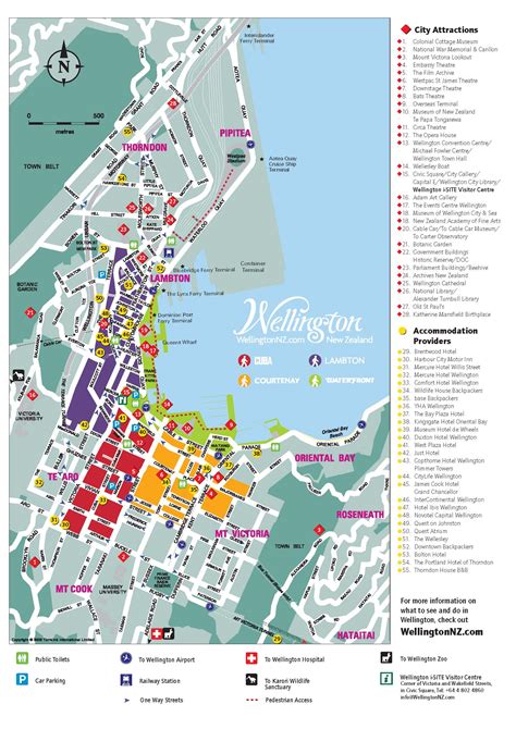 Wellington Tourist Map - Wellington New Zealand • mappery