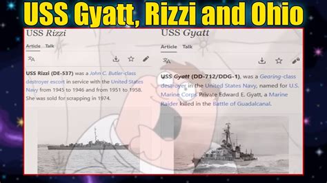 USS Gyatt, Rizzi and Ohio... - YouTube