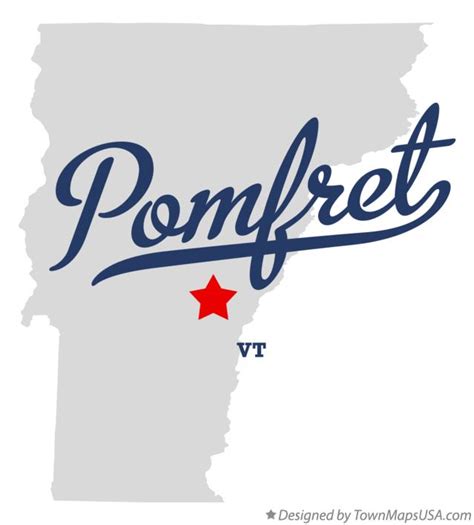 Map of Pomfret, VT, Vermont