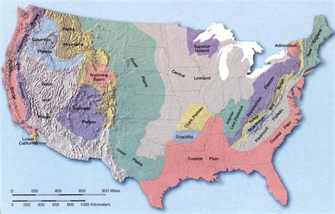 Applied Coastal Oceanography - Landforms of the USA | Map, Landforms ...