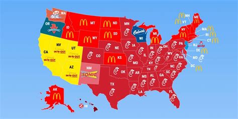 Animated map shows the most popular fast food restaurants in every ...