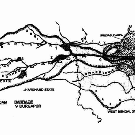 Map of Damodar River basin | Download Scientific Diagram