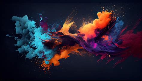 Free Photo | Abstract flames exploding in multi colored ink and paint ...