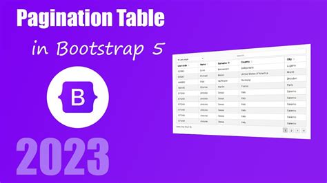 How to create pagination table in Bootstrap using datatables js - YouTube