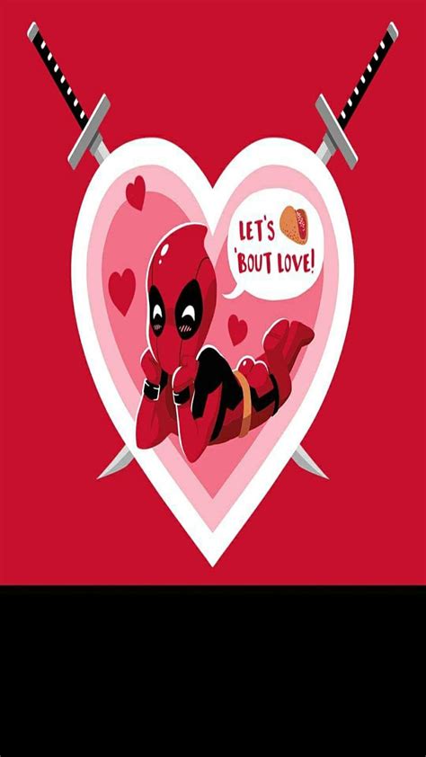 Valentine Deadpool, funny, heart, love, valentines day, HD phone ...