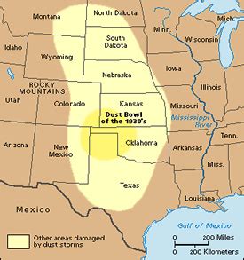 p.mc.n. ) States affected by the Dust Bowl. These black dust storms ...