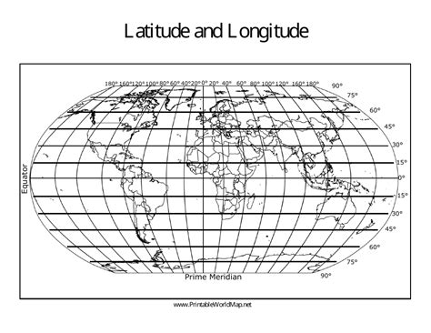 Blank World Map With Latitude And Longitude Blank Map Of North America ...