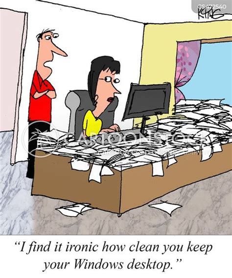 Clean Desk Cartoons and Comics - funny pictures from CartoonStock