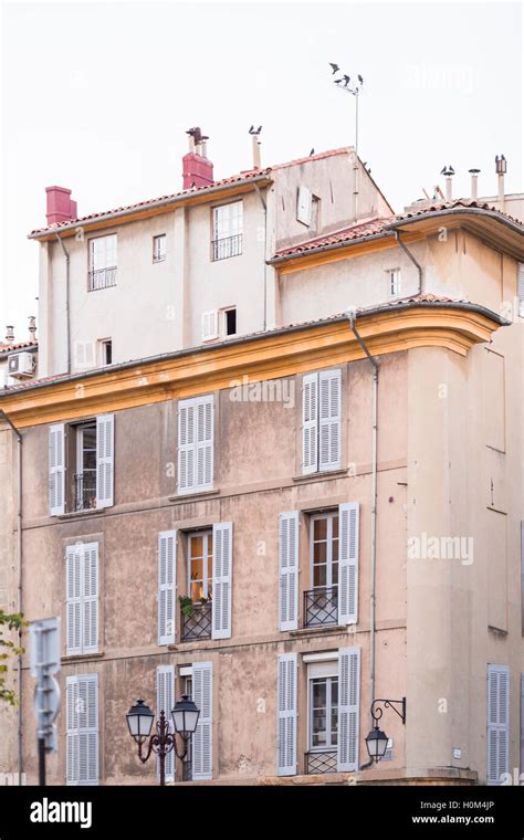 Provencale buildings and architecture, Aix-en-Provence, France Stock ...