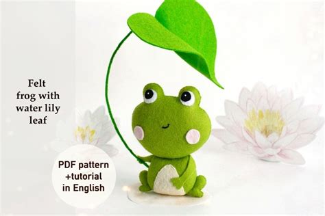 Felt Frog Sewing pattern with tutorial PDF - Frog Pattern