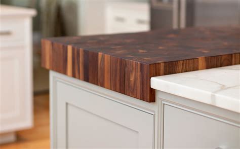 Custom Wood Butcher Block Island Countertops for Kitchens