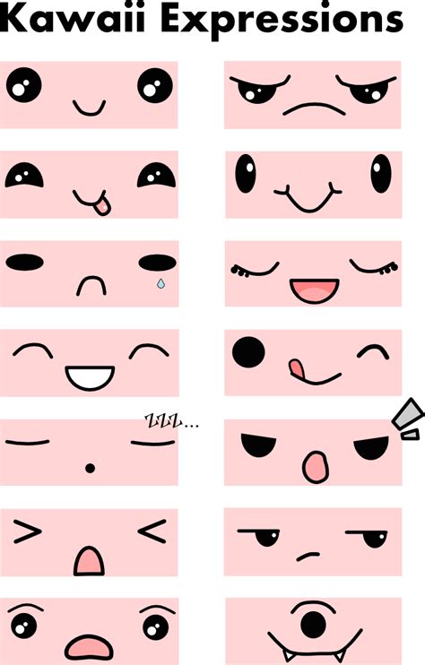 Kawaii drawings, Kawaii faces, Kawaii diy