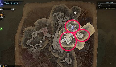 Monster Hunter World Coral Highlands Map - Maping Resources