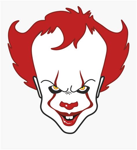 Clip Art Drawing A Clown Face - Pennywise Clipart