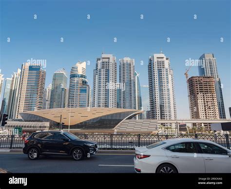 Dubai, United Arab Emirates, March 23, 2023: Dubai Metro station as ...