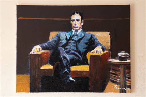 Michael Corleone Painting , the Godfather, Oil Painting on Canvas ...