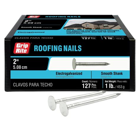 Grip-Rite 2-in 11-Gauge Electro-Galvanized Steel Roofing Nails (1-lb ...