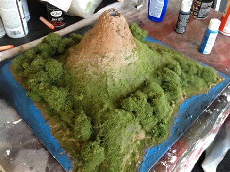 How To Make Paper Mache Volcano Model - Franklin Morrison's Coloring Pages