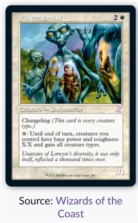 Changeling (This card is every creature [ype. ) Until end of turn ...