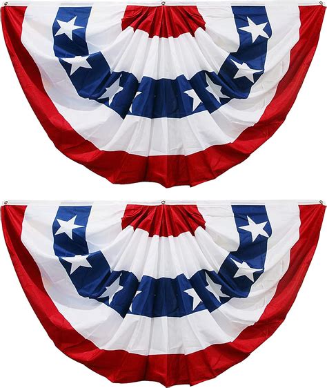 Buy American Fan Bunting 1.5x3 FT Outdoor US Flag Decor Bunting ...