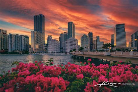 Downtown Miami from Brickell Key During Sunset | HDR Photography by ...