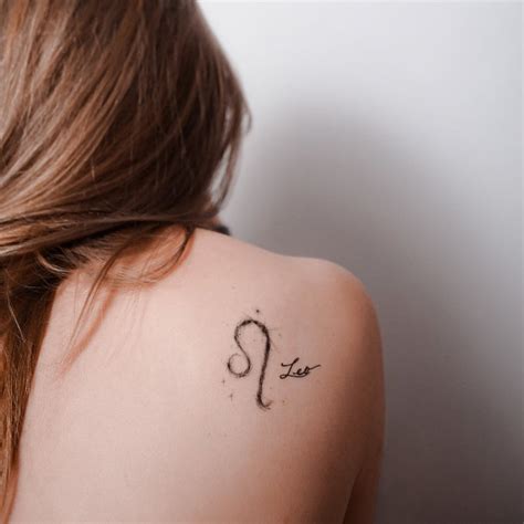 Leo Zodiac Sign Tattoo Leo Horoscope Tattoos Mini Leo - Etsy Hong Kong