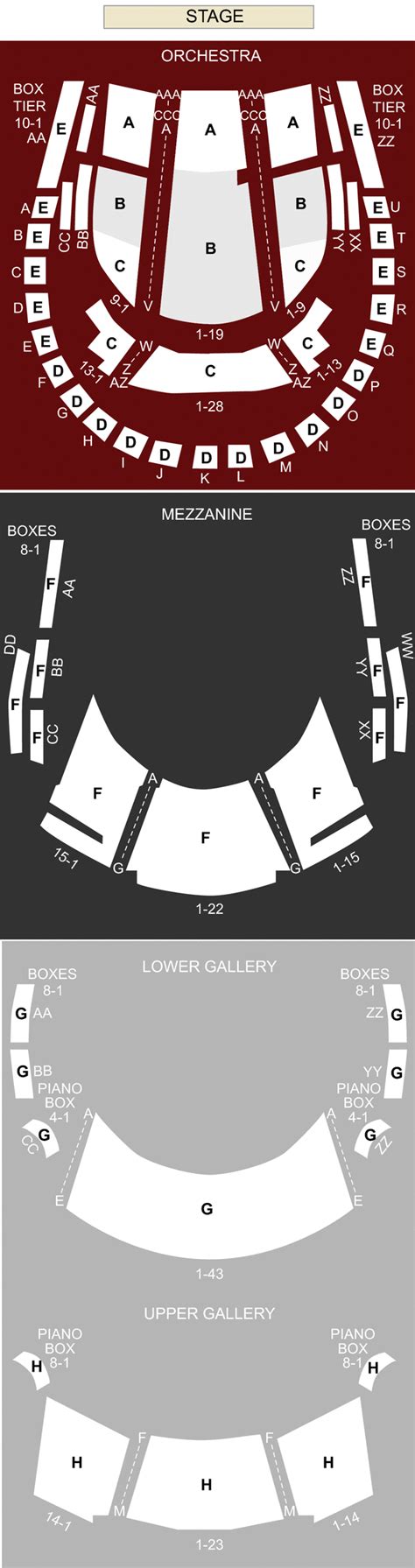 Bass Concert Hall Seating Chart View | Elcho Table