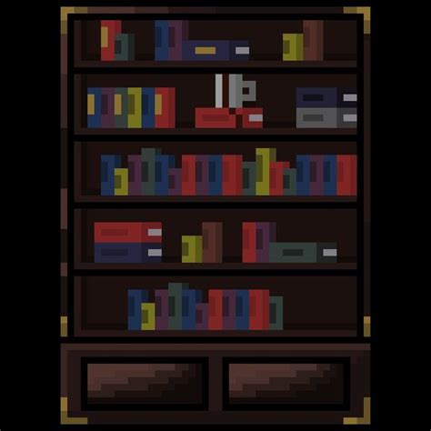 Pixel art bookshelf in 2023 | Pixel art, Bookshelf art, Pixel