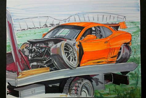 Wrecked Car Drawing at GetDrawings | Free download