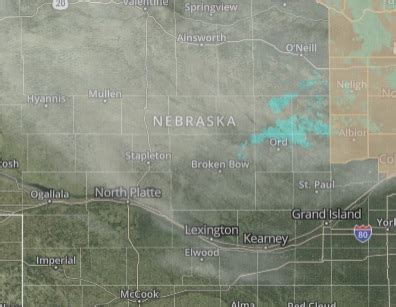 State of Nebraska Weather Doppler Radar Map