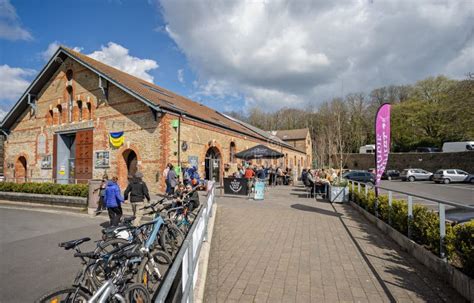 Busy Outdoor Cafe at the Cheese & Grain in Frome, Somerset, UK ...