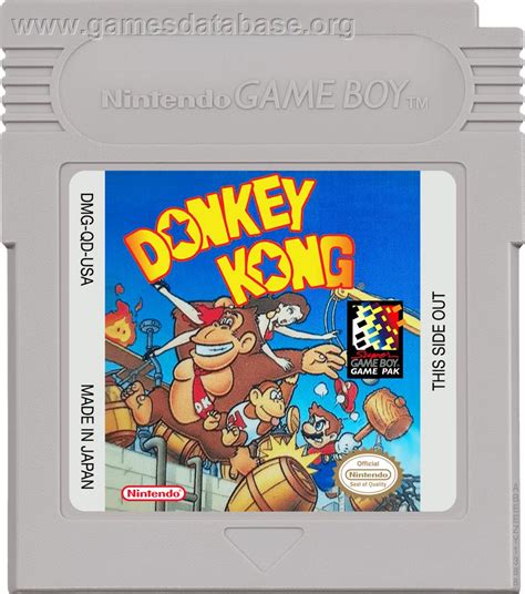 Donkey Kong - Nintendo Game Boy - Artwork - Cartridge