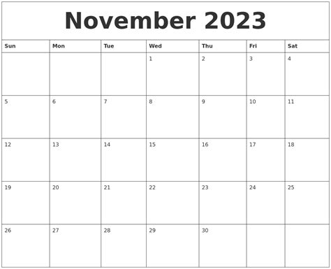 november 2024 calendar printable - november 2024 calendar free blank ...