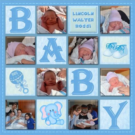 Baby Boy Scrapbook Page | Baby boy scrapbook layouts, Boy scrapbook ...