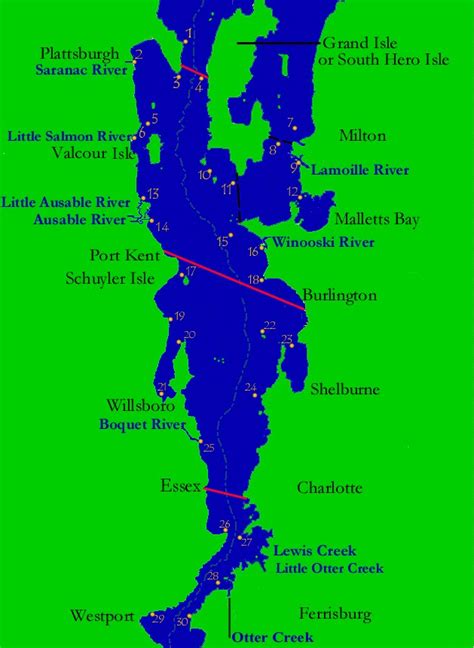 Fish Champlain: Lake Champlain Fishing Map