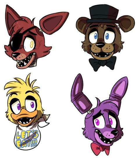 Foxy, Freddy, Chica, Bonnie; Five Nights at Freddy's | Fnaf, Fnaf ...