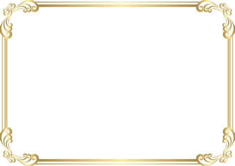 Gold Border Frame Png Photo Png Mart - Riset