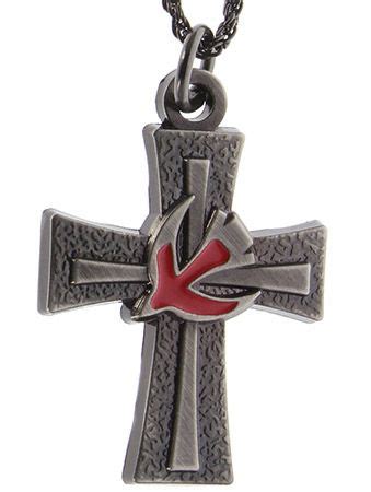 Confirmation Cross Necklace w/ Holy Spirit Dove