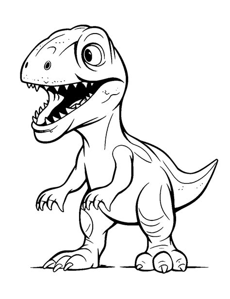 25 T-Rex Coloring Pages: Fun Cute Printables