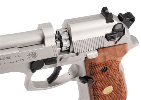 Umarex Beretta 92F Nickel Wood Grips - Bradford Stalker Gun Shop