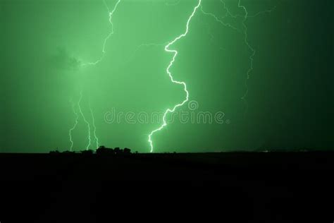 Green Lightning Stock Photography - Image: 13268842