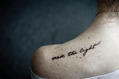 Seek the light tattoo | Delicate tattoo, Tattoos, Shoulder tattoo