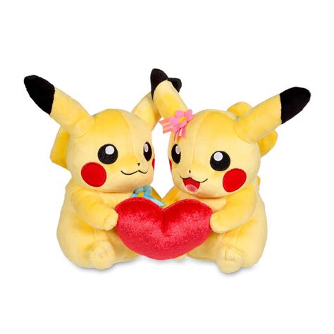 Perfect Pair Pikachu Poké Plush | Pikachu Heart plush toy | Pokémon ...