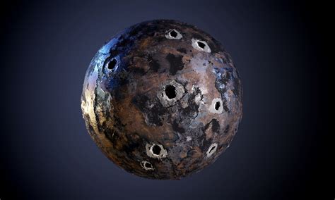 ArtStation - Metal Rusted Bullet Holes Dirty Seamless PBR Texture ...