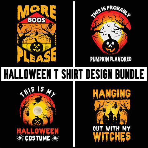 HALLOWEEN T SHIRT DESIGN BUNDLE 28274645 Vector Art at Vecteezy