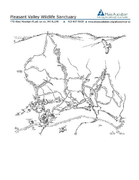 Pleasant Valley Wildlife Sanctuary Trail Map - 472 West Mountain Road ...